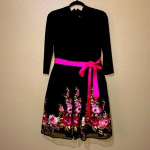 Party dress black/strawberry